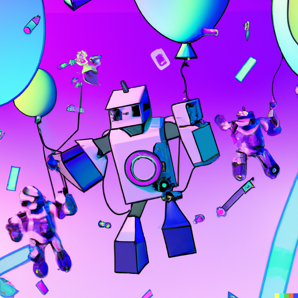 Robot with balloon